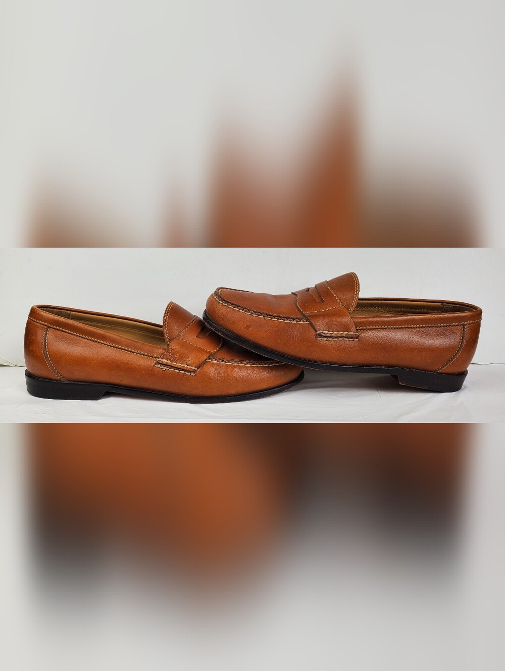 Tommy Bahama Mens Brown Leather Slip On Penny Loafer TB-255 - Size 9.5 - GUC